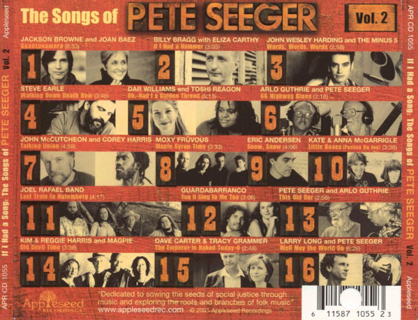 Various - If I Had A Song: The Songs Of Pete Seeger, Vol. 2 (CD, Album, Comp) (Near Mint (NM or M-)) - Image 2
