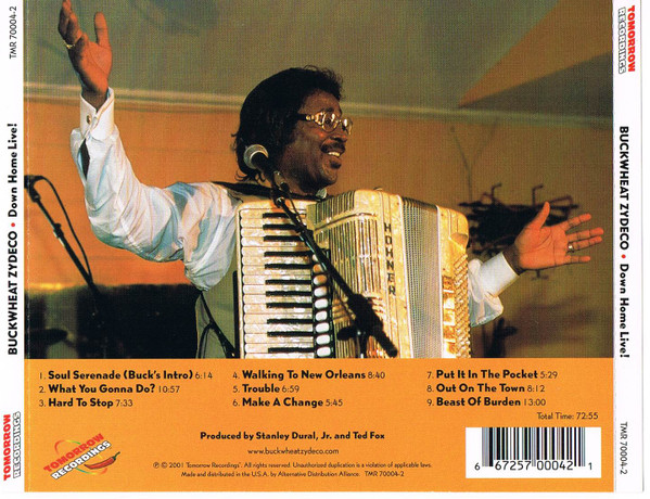 Buckwheat Zydeco - Down Home Live! (Thanksgiving At El Sid O's) (CD, Album) (Near Mint (NM or M-)) - Image 2