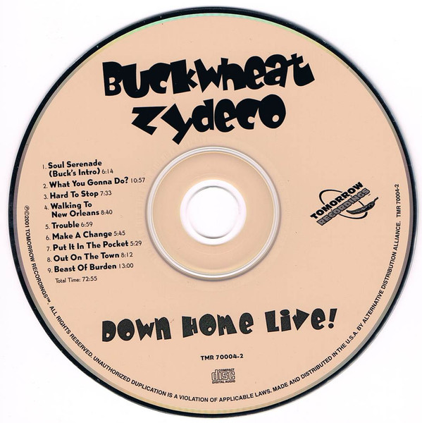 Buckwheat Zydeco - Down Home Live! (Thanksgiving At El Sid O's) (CD, Album) (Near Mint (NM or M-)) - Image 3