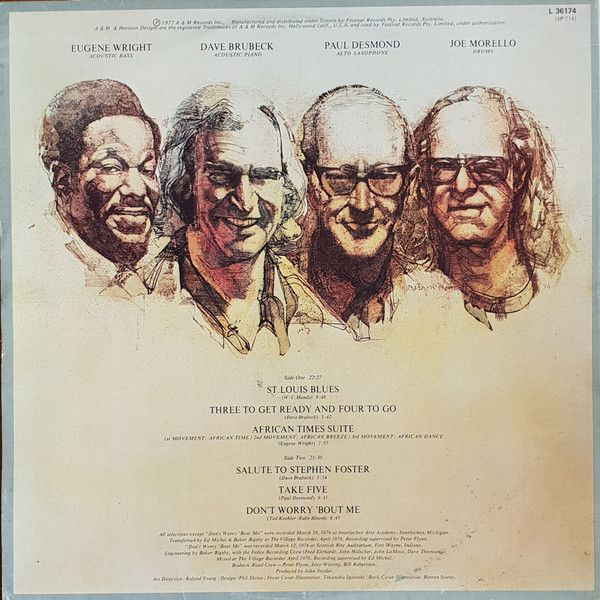 The Dave Brubeck Quartet - 25th Anniversary Reunion (LP, Album, Gat) (Very Good Plus (VG+)) - Image 2