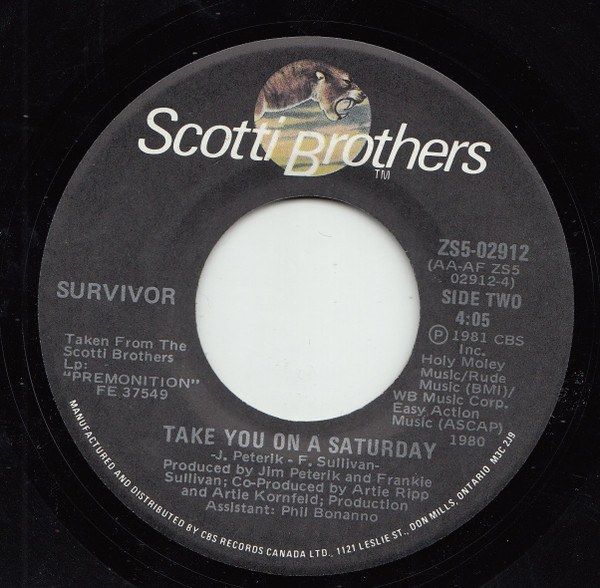 Survivor - Eye Of The Tiger (7", Single) (Very Good Plus (VG+)) - Image 2