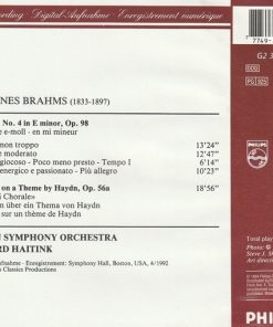 Alternative view of Brahms* – Boston Symphony Orchestra / Bernard Haitink - Symphony No. 4 • « Haydn » Variations (CD, Album, Club, RE) (Near Mint (NM or M-))