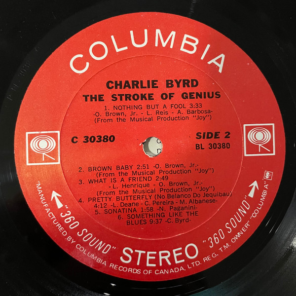 Charlie Byrd - The Stroke Of Genius (LP, Album) (Very Good Plus (VG+)) - Image 4