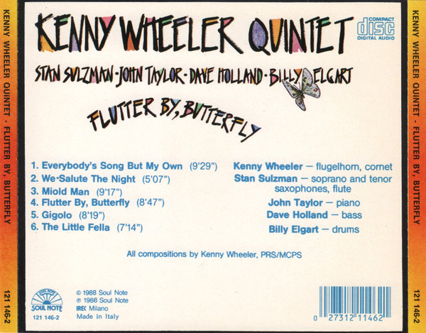 Kenny Wheeler Quintet - Flutter By, Butterfly (CD, Album) (Near Mint (NM or M-)) - Image 2