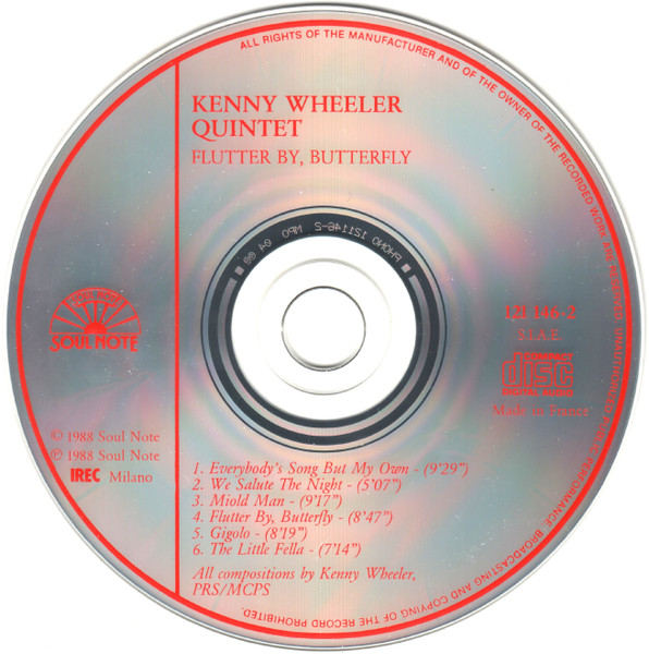 Kenny Wheeler Quintet - Flutter By, Butterfly (CD, Album) (Near Mint (NM or M-)) - Image 3