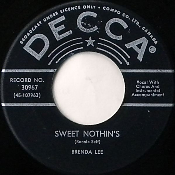 Brenda Lee - Sweet Nothin's (7") (Near Mint (NM or M-))
