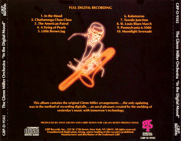 The Glenn Miller Orchestra - In The Digital Mood (CD, Album) (Near Mint (NM or M-)) - Image 3