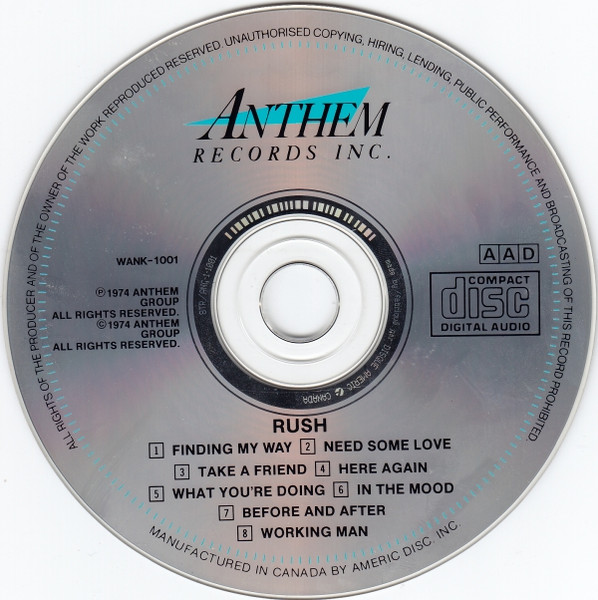 Rush - Rush (CD, Album, RE) (Near Mint (NM or M-)) - Image 3