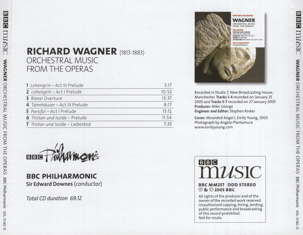 Wagner*, BBC Philharmonic, Sir Edward Downes* - Orchestral Music From The Operas (CD, Comp) (Near Mint (NM or M-)) - Image 2