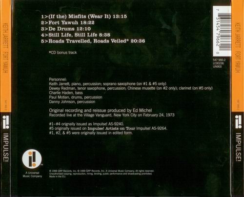 Keith Jarrett - Fort Yawuh (CD, Album, RE, RM) (Near Mint (NM or M-)) - Image 2