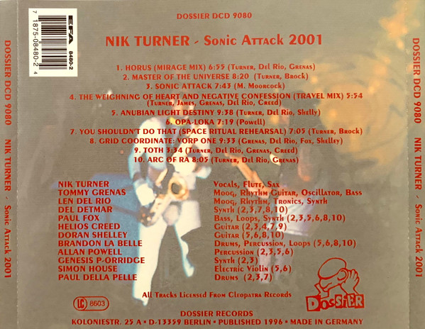 Nik Turner - Sonic Attack 2001 (CD) (Near Mint (NM or M-)) - Image 2