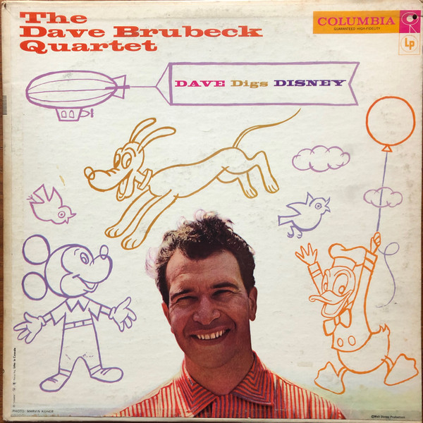 The Dave Brubeck Quartet - Dave Digs Disney (LP, Album, Mono, RE, Six) (Good (G))