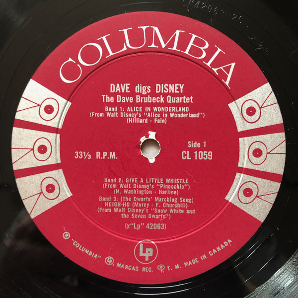 The Dave Brubeck Quartet - Dave Digs Disney (LP, Album, Mono, RE, Six) (Good (G)) - Image 3