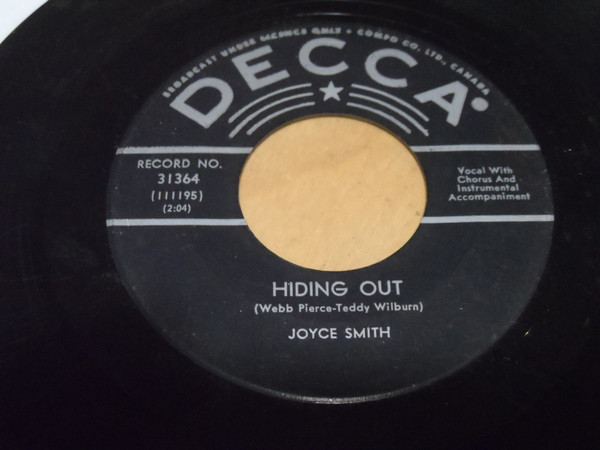 Joyce Smith (2) - Hiding Out / Leavin' On Your Mind (7") (Near Mint (NM or M-))