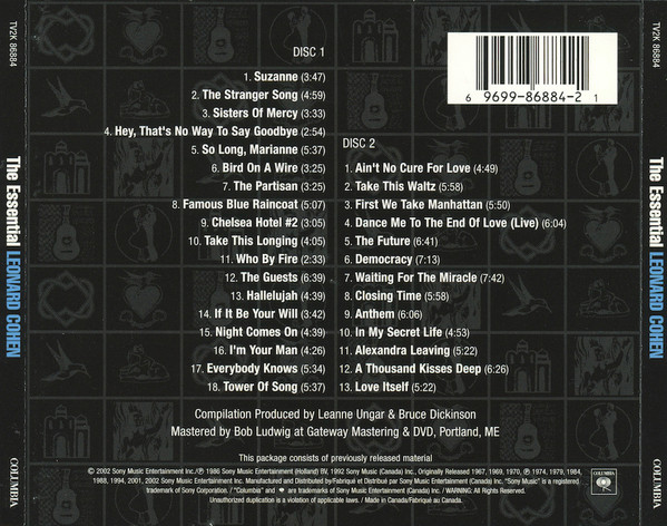 Leonard Cohen - The Essential Leonard Cohen (2xCD, Comp) (Near Mint (NM or M-)) - Image 2