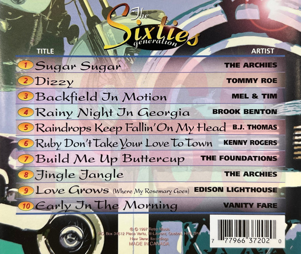 Various - The Sixties Generation 1969 (CD, Comp) (Mint (M)) - Image 2