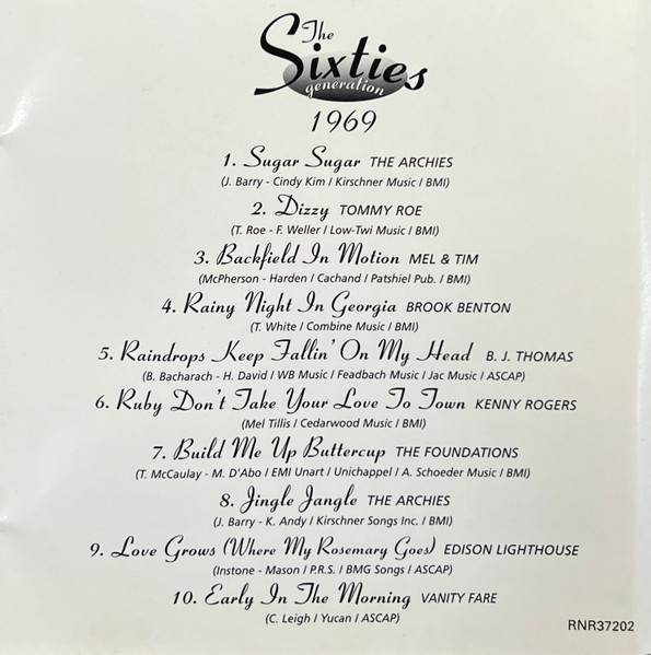 Various - The Sixties Generation 1969 (CD, Comp) (Mint (M)) - Image 5