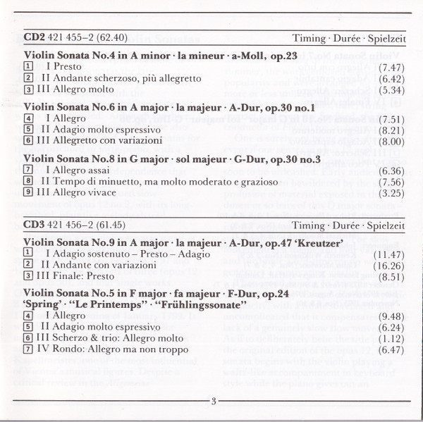 Ludwig van Beethoven - Itzhak Perlman, Vladimir Ashkenazy - The Violin Sonatas (4xCD, Comp, RE, RM) (Mint (M)) - Image 5