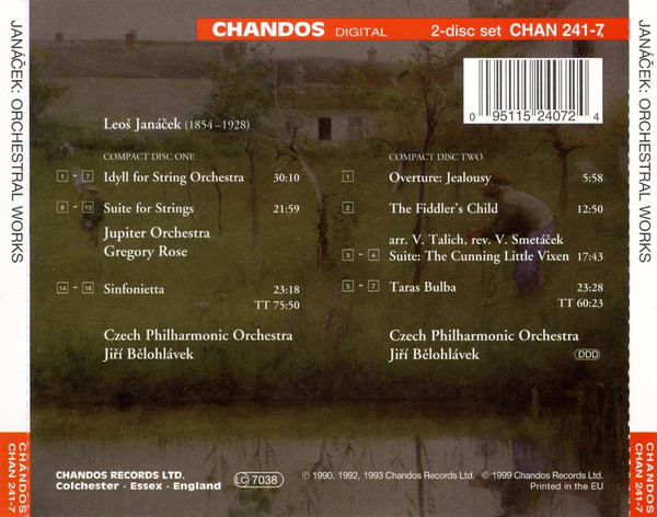 Leoš Janáček - Idyll • Suite • Sinfonietta • Overture: Jealousy • The Fiddler's Child • Suite: The Cunning Little Vixen • Taras Balba (2xCD, Comp) (Near Mint (NM or M-)) - Image 2