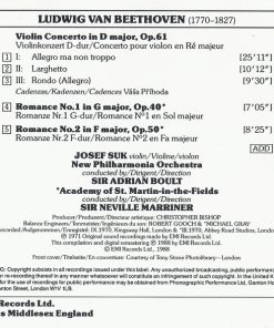 Alternative view of Ludwig van Beethoven, Josef Suk, Sir Adrian Boult - Violin Concerto (CD, Comp, RM) (Mint (M))