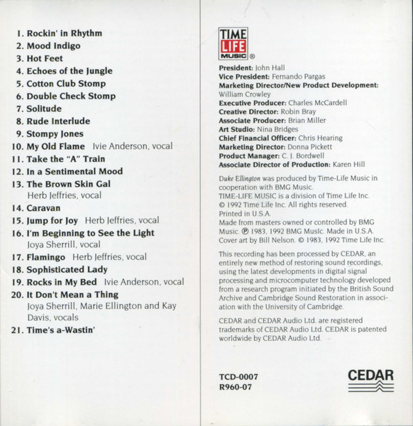 Duke Ellington - Duke Ellington (CD, Comp, RE) (Near Mint (NM or M-)) - Image 2