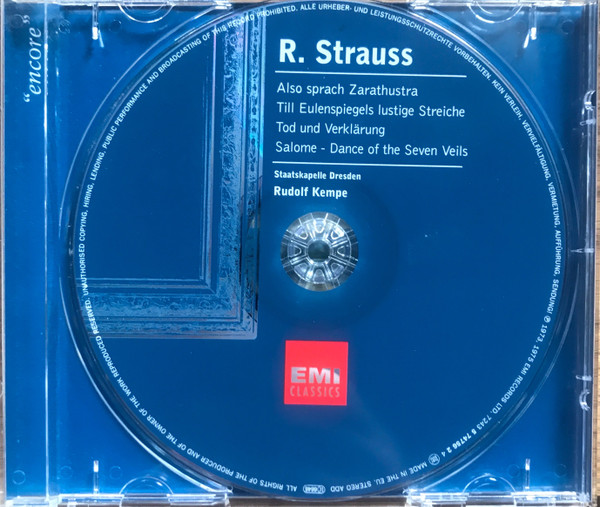 Richard Strauss - Staatskapelle Dresden, Rudolf Kempe - Also Sprach Zarathustra • Till Eulenspiegels Lustige Streiche • Tod Und Verklärung • Salome - Dance Of The Seven Veils (CD, Album, Comp) (Mint (M)) - Image 3