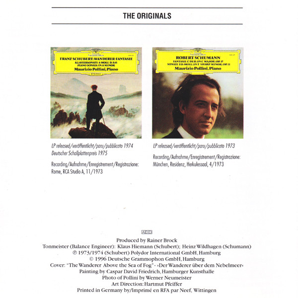 Franz Schubert, Robert Schumann - Maurizio Pollini - Wanderer-Fantasie - Fantasie Op.17 (CD, Comp, RE, RM) (Near Mint (NM or M-)) - Image 2
