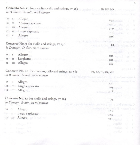 Antonio Vivaldi - Fabio Biondi, Europa Galante - L'Estro Armonico - 12 Concertos Op. 3 (2xCD) (Near Mint (NM or M-)) - Image 5
