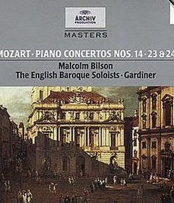 Wolfgang Amadeus Mozart - Malcolm Bilson, The English Baroque Soloists · John Eliot Gardiner - Piano Concertos Nos. 14, 23 & 24 (CD, RE) (Near Mint (NM or M-))