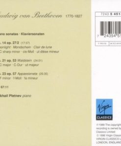 Alternative view of Mikhail Pletnev - Ludwig van Beethoven - Piano Sonatas: Moonlight, Waldstein, Appassionata (CD, RE) (Near Mint (NM or M-))