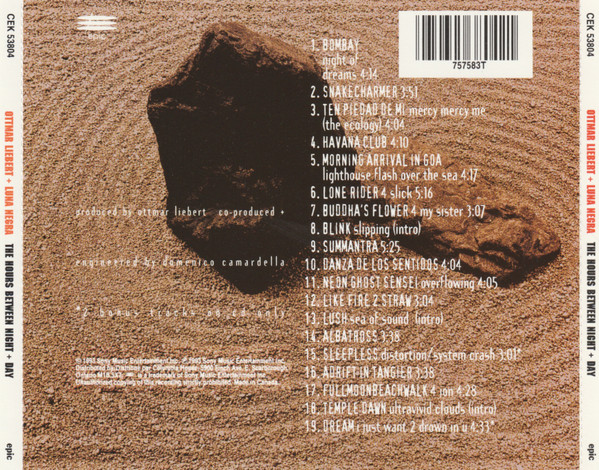 Ottmar Liebert And Luna Negra - The Hours Between Night + Day (CD, Album, Club) (Near Mint (NM or M-)) - Image 2