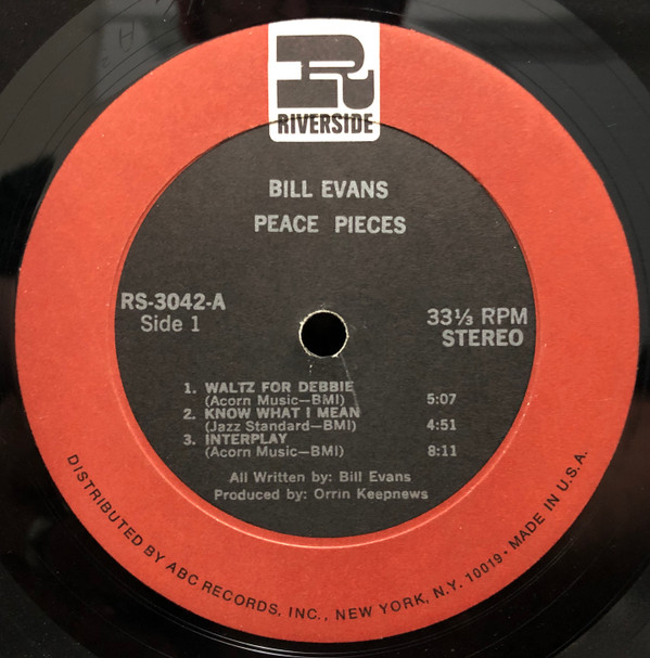 Bill Evans Featuring Cannonball Adderley - Peace Pieces (LP, Comp) (Very Good Plus (VG+)) - Image 3