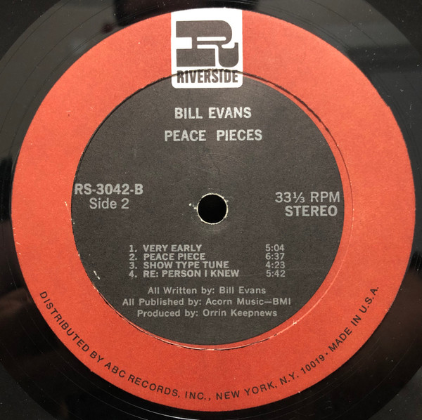Bill Evans Featuring Cannonball Adderley - Peace Pieces (LP, Comp) (Very Good Plus (VG+)) - Image 4