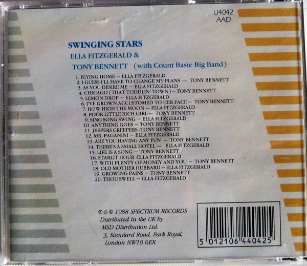 Ella Fitzgerald, Tony Bennett With The Count Basie Big Band - Swinging Stars - 20 Great Performances (CD, Comp) (Near Mint (NM or M-)) - Image 2