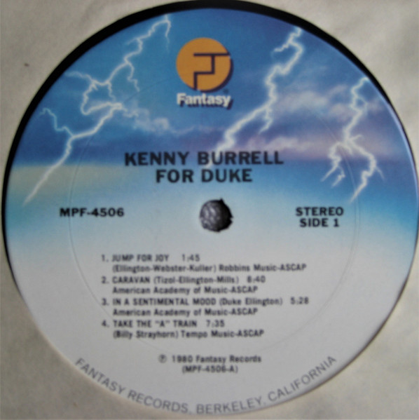 Kenny Burrell - For Duke (LP, Comp) (Very Good Plus (VG+)) - Image 3