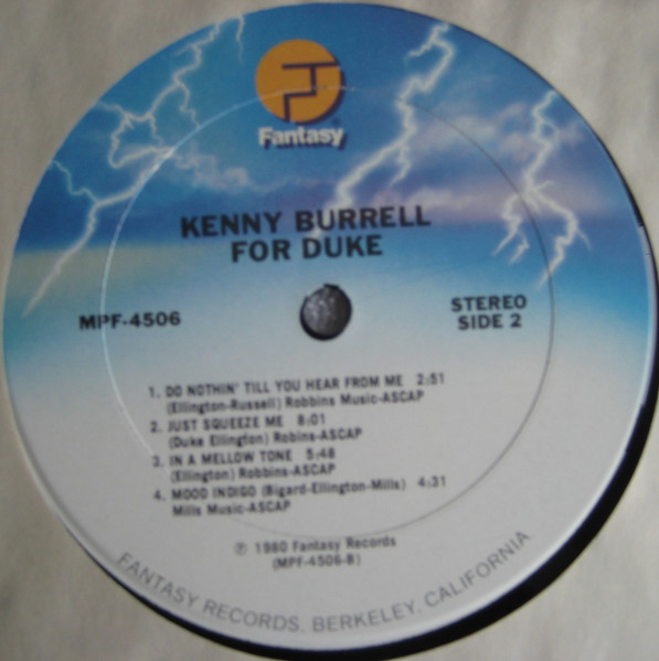 Kenny Burrell - For Duke (LP, Comp) (Very Good Plus (VG+)) - Image 4