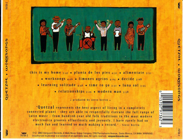 Quetzal (4) - Worksongs (CD, Album) (Near Mint (NM or M-)) - Image 2