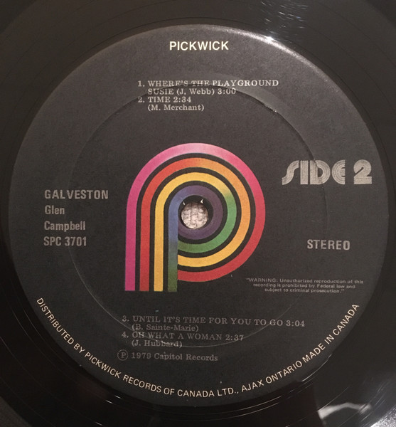 Glen Campbell - Galveston (LP, Album) (Mint (M)) - Image 4