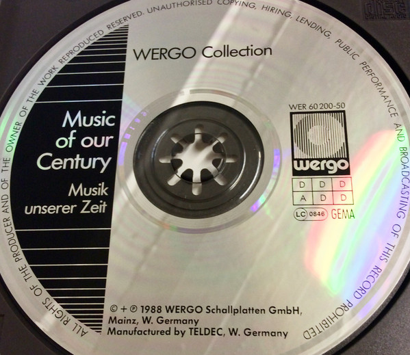 Various - Music Of Our Century - Musik Unserer Zeit (Wergo Collection) (CD, Comp) (Near Mint (NM or M-)) - Image 5