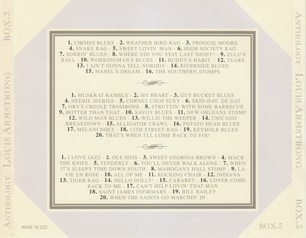 Louis Armstrong - Anthology (3xCD, Comp, RM) (Near Mint (NM or M-)) - Image 5