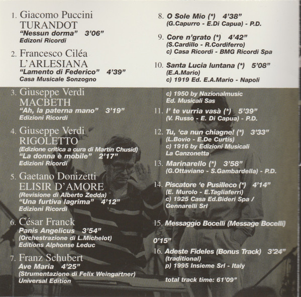 Andrea Bocelli - Viaggio Italiano (CD, Album) (Near Mint (NM or M-)) - Image 4