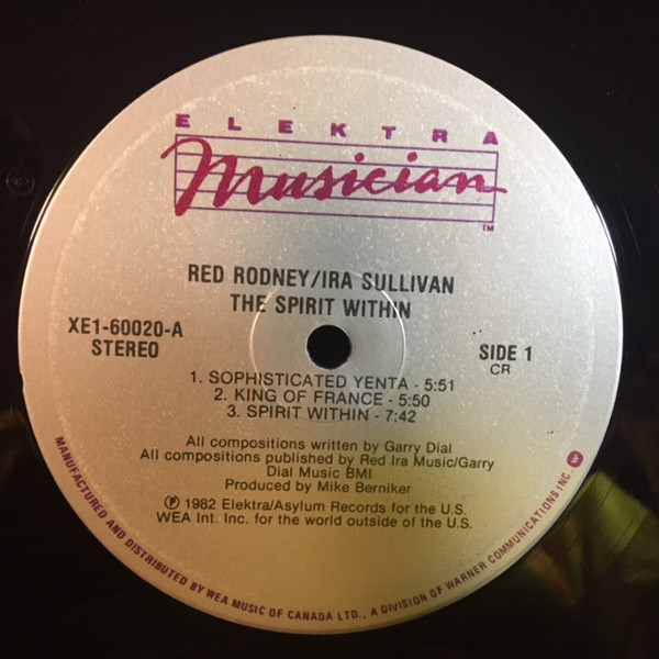 Red Rodney & Ira Sullivan - Spirit Within (LP, Album) (Mint (M)) - Image 3
