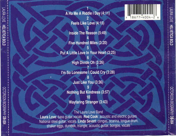 Laura Love - Helvetica Bold (CD, Album) (Near Mint (NM or M-)) - Image 2