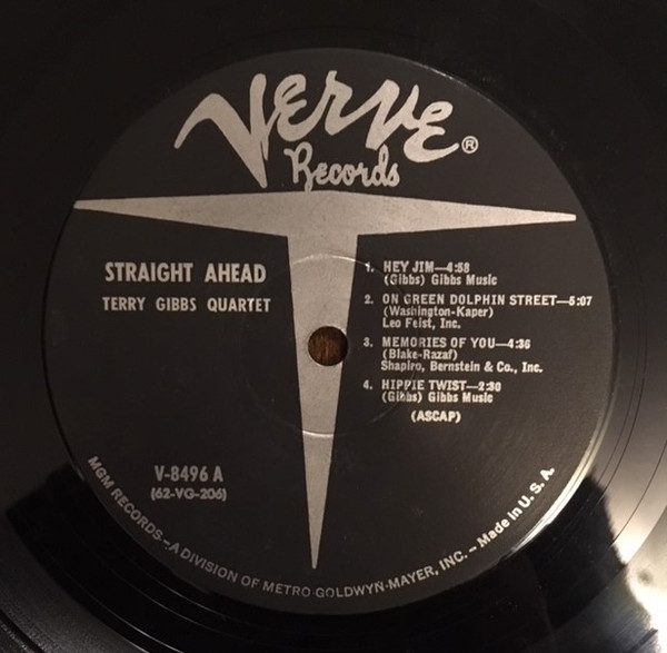 Terry Gibbs Quartet - Straight Ahead (LP, Mono) (Very Good Plus (VG+)) - Image 3