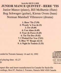 Alternative view of Junior Mance Quintet - Here 'Tis (CD, Album) (Near Mint (NM or M-))