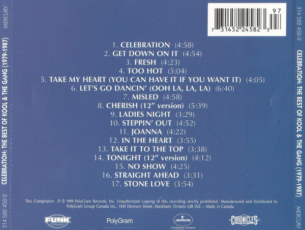 Kool & The Gang - Celebration: The Best Of Kool & The Gang (1979-1987) (CD, Comp) (Mint (M)) - Image 2