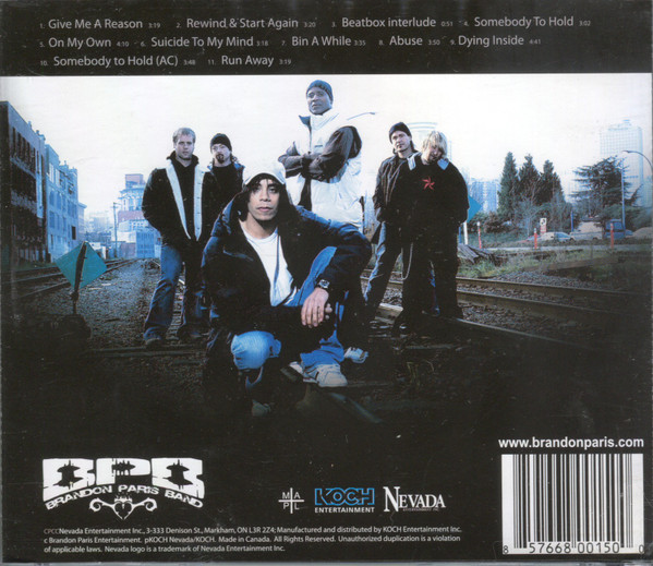 Brandon Paris Band - On My Own (CD, Album) (Near Mint (NM or M-)) - Image 2