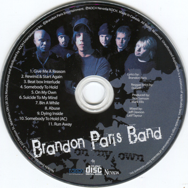 Brandon Paris Band - On My Own (CD, Album) (Near Mint (NM or M-)) - Image 3