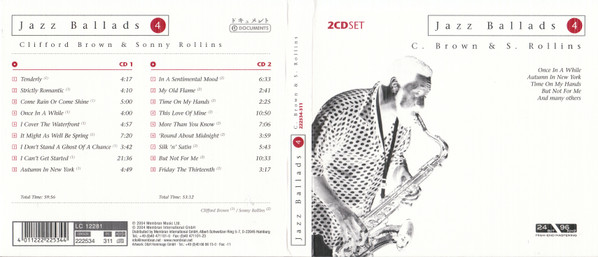 Clifford Brown & Sonny Rollins - Jazz Ballads 4 (2xCD, Comp, RM) (Near Mint (NM or M-)) - Image 5