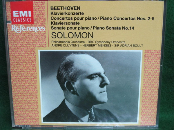 Ludwig van Beethoven, Solomon (6) - Piano Concertos Nos. 2-5, Piano Sonata No.14 (2xCD, Comp, RM) (Near Mint (NM or M-))